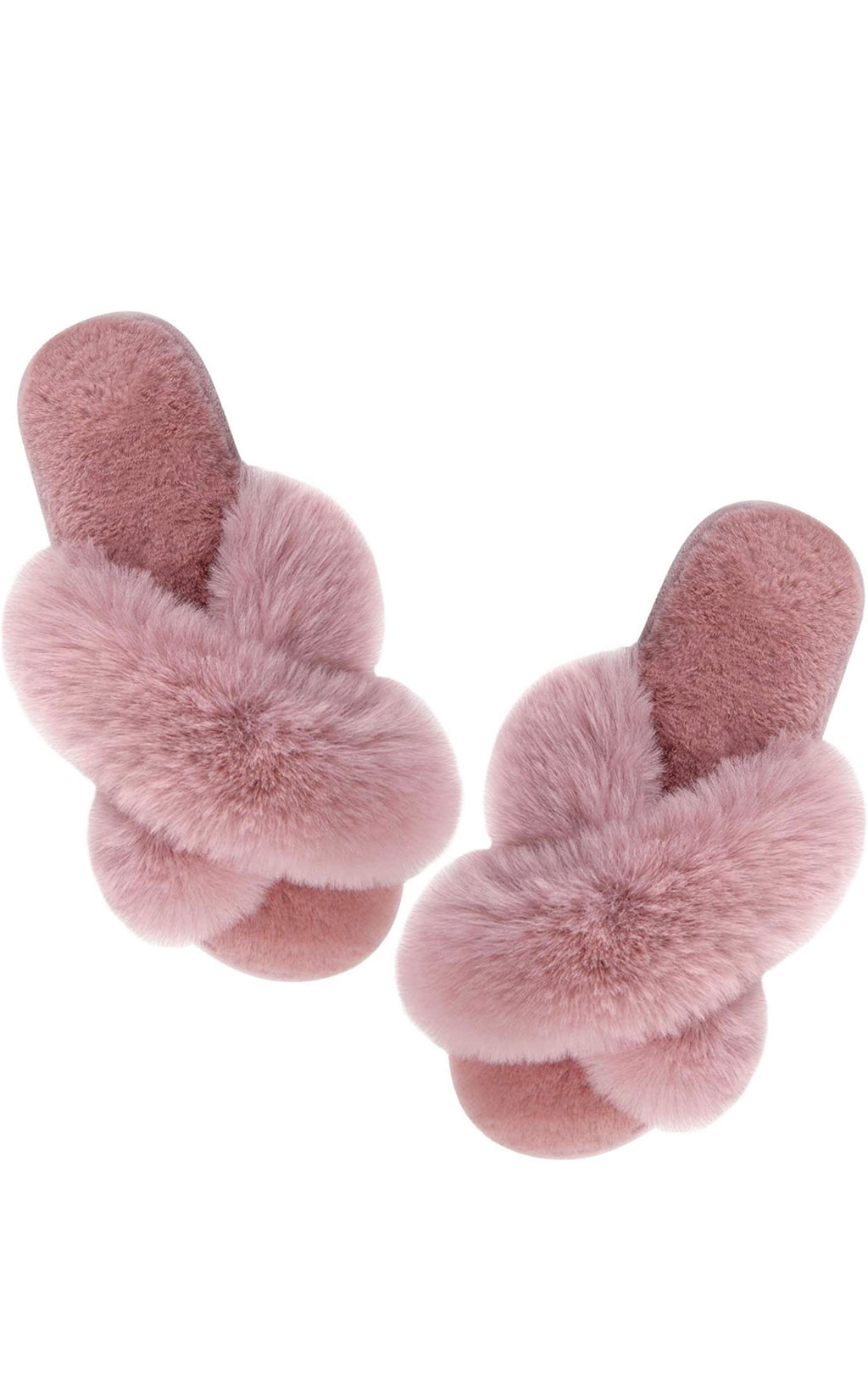 Classic Pink Peluche Slippers 💕
