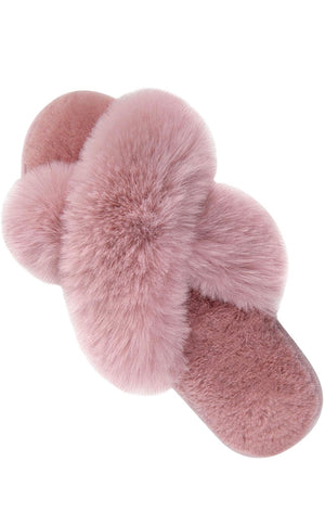 Classic Pink Peluche Slippers 💕